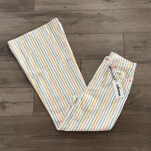 Wrangler pastel stripe flare bell bottom size 27